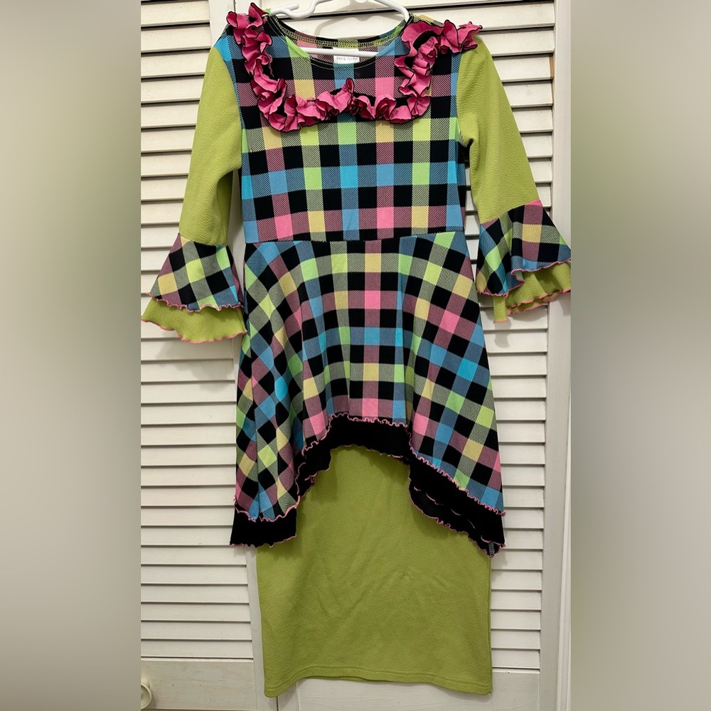 Pins & Needles Colorful Plaid 2pc Set With Ruffle Details Size 4T